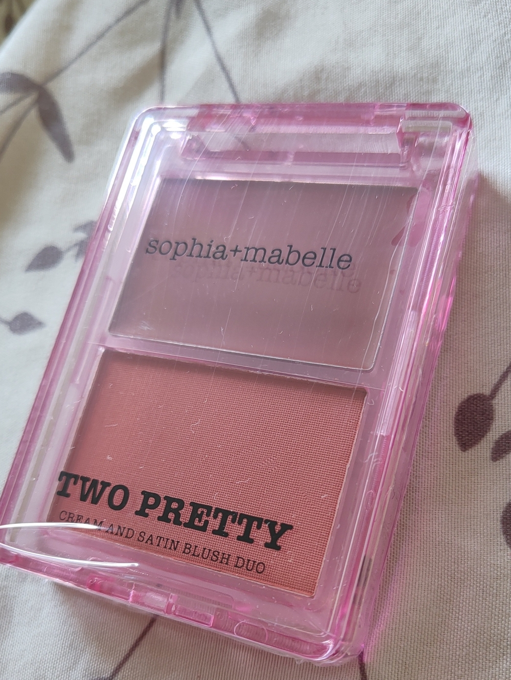 Sophia + Mabelle Strawberry Sorbet two pretty cream and satin blush duo